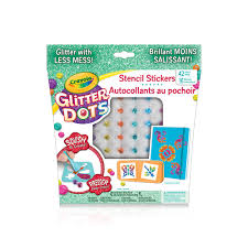 GLITTER DOTS STENCIL ADESIVI