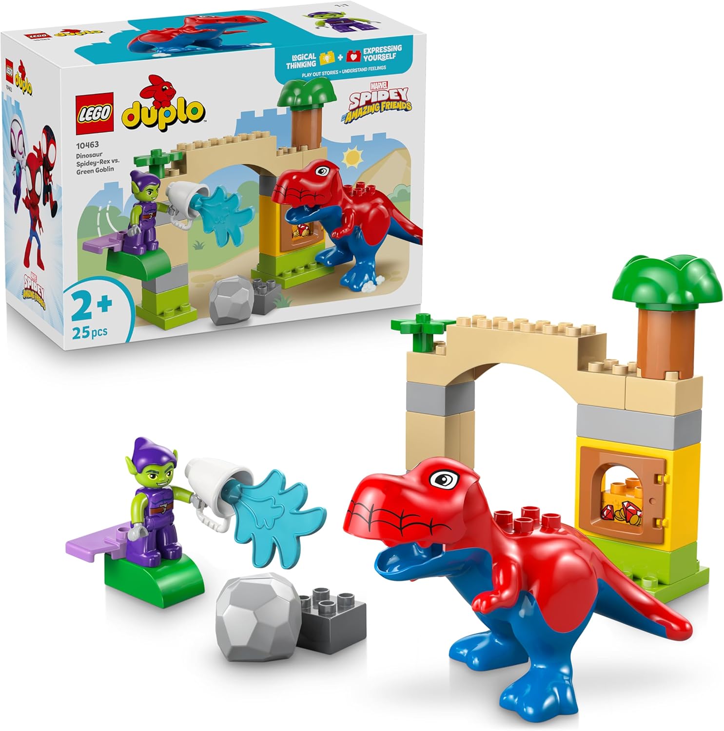 DUPLO MARVEL Dinosauro Spidey-Rex vs. Goblin