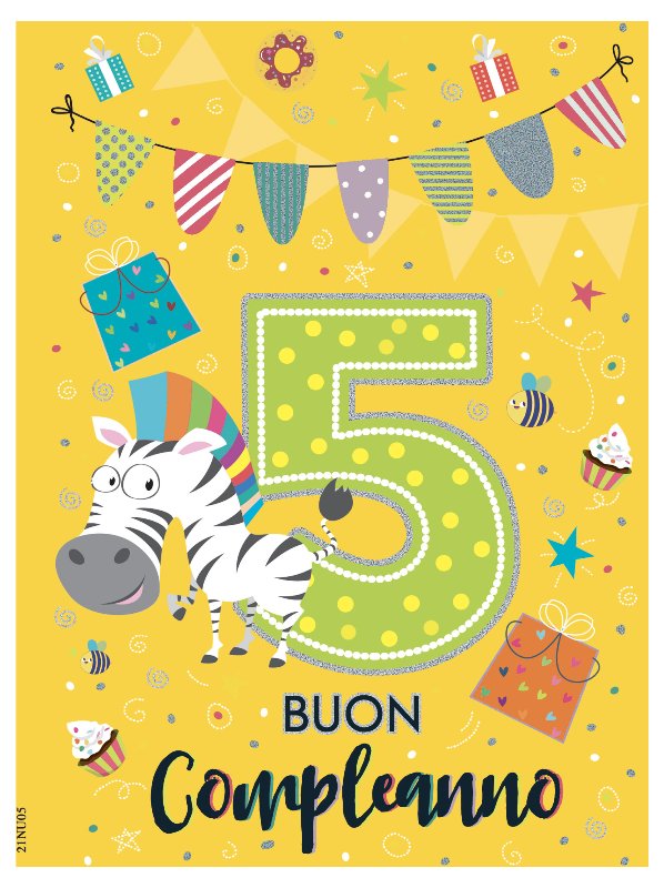 BIGLIETTO 5 ANNI C/FOIL