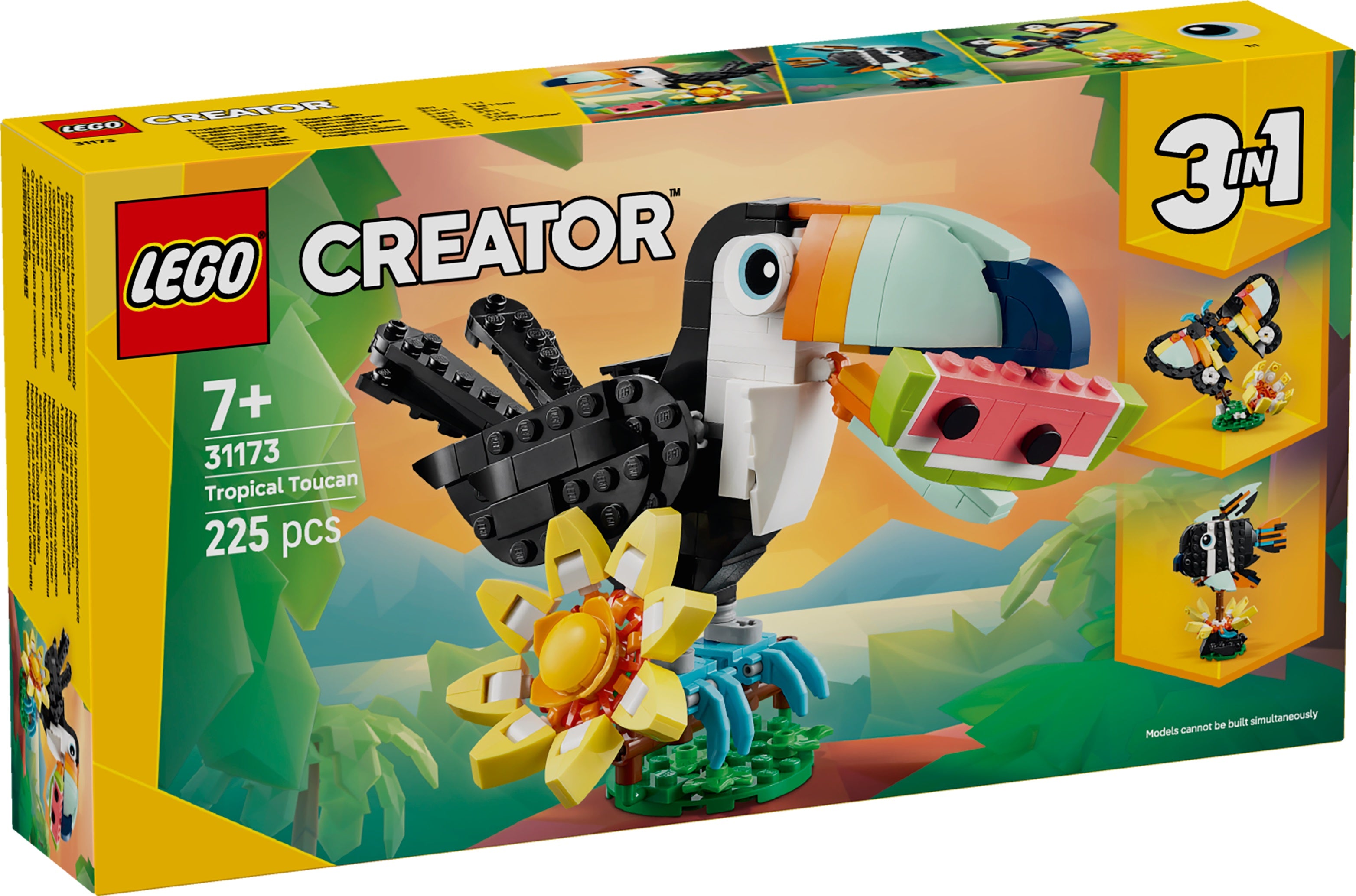 LEGO CREATOR ANIMALI SELVATICI TUCANO TROPICALE 31173