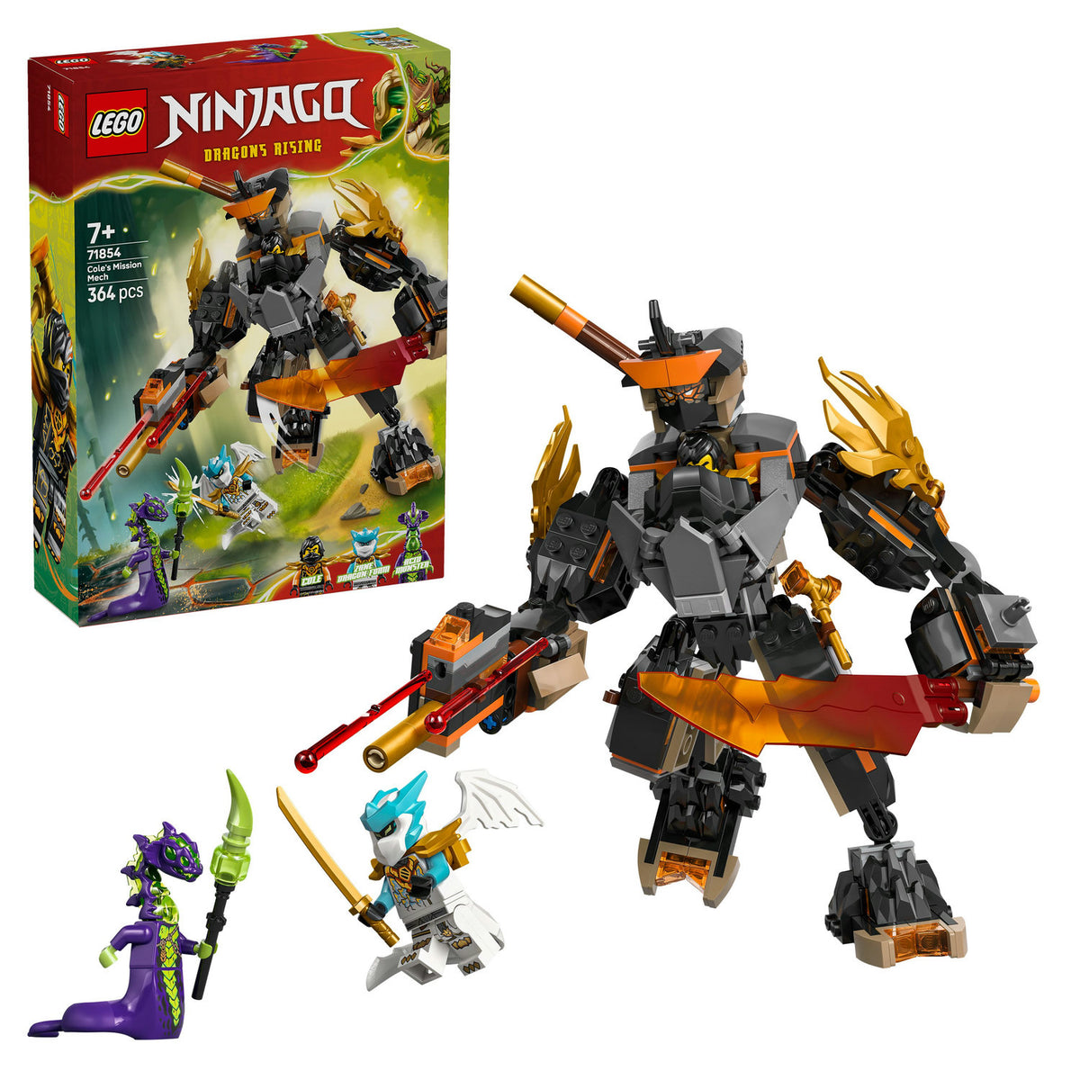 NINJAGO MECH MISSIONE COLE E DRAGO ZANE