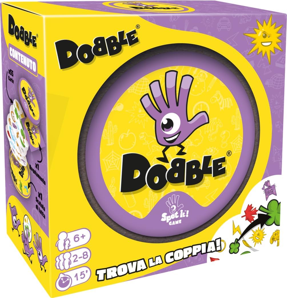 Dobble, Eco-Sleeve, Divertente Gioco da Tavolo per Tutta la Famiglia