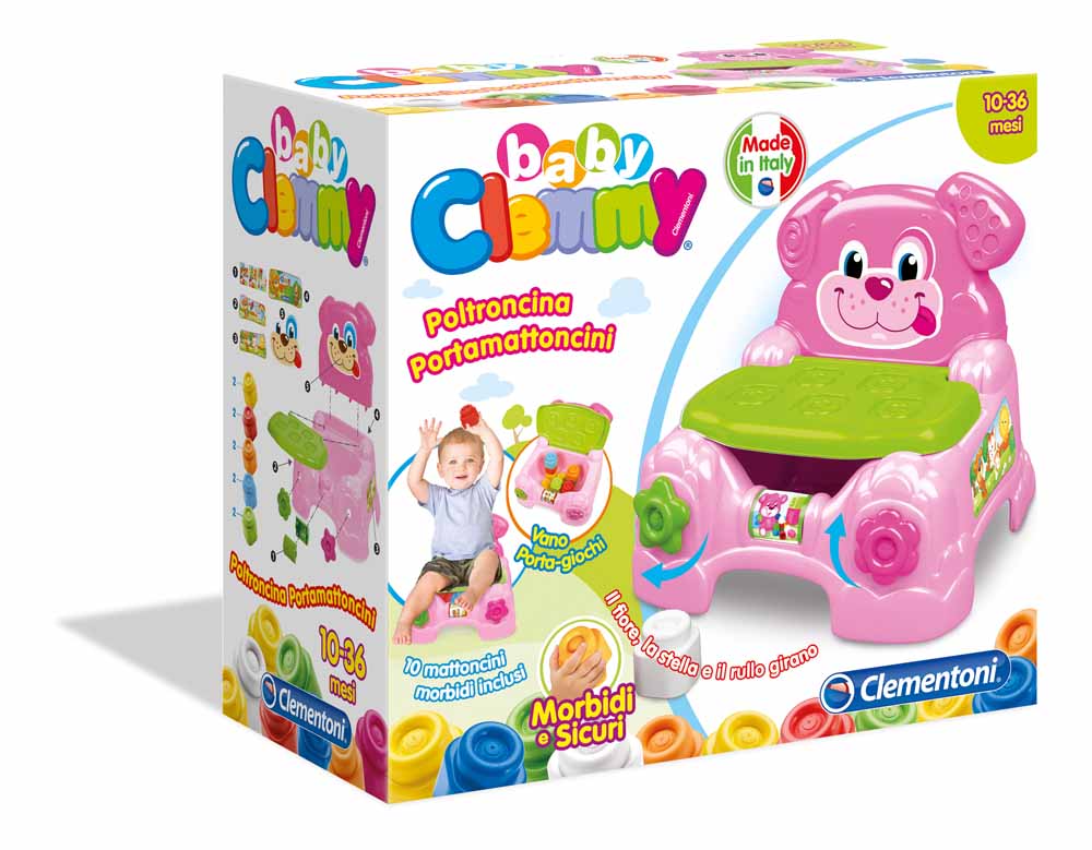 CLEMMY POLTRONCINA PORTA MATTONCINI ROSA