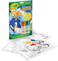 Album attività & Coloring Sonic, 32 Pagine da Colorare e 7 Mini Pennarelli Lavabili,
