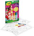 Album Attività & Coloring Disney Princess, 32 Pagine da Colorare e 7 Mini Pennarelli Lavabili