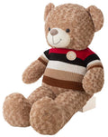 ORSO CON MAGLIONCINO A RIGHE 140 CM BEIGE