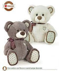 ORSO SEDUTO 35CM 2COL C/RICAMO SU CUORE
 E ZAMPE