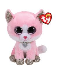 PELUCHE TY GATTO ROSA FIONA 15CM