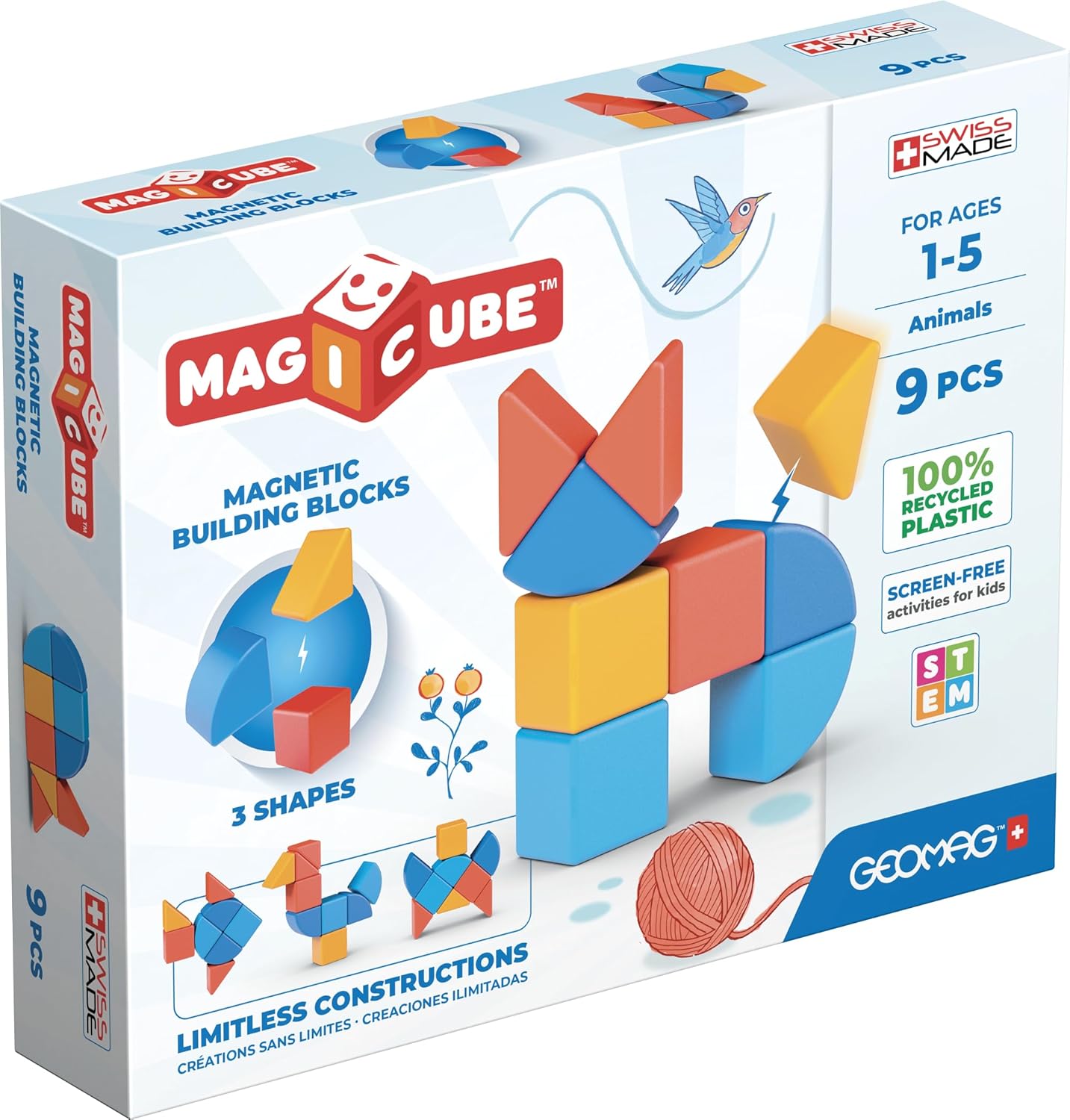Geomag Magicube Animali 9 Pz