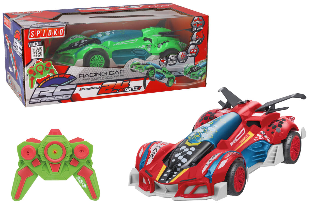 AUTO R/C 2,4GHZ 7F C/L/FUMO C/PACCO BAT LI-ION 2C