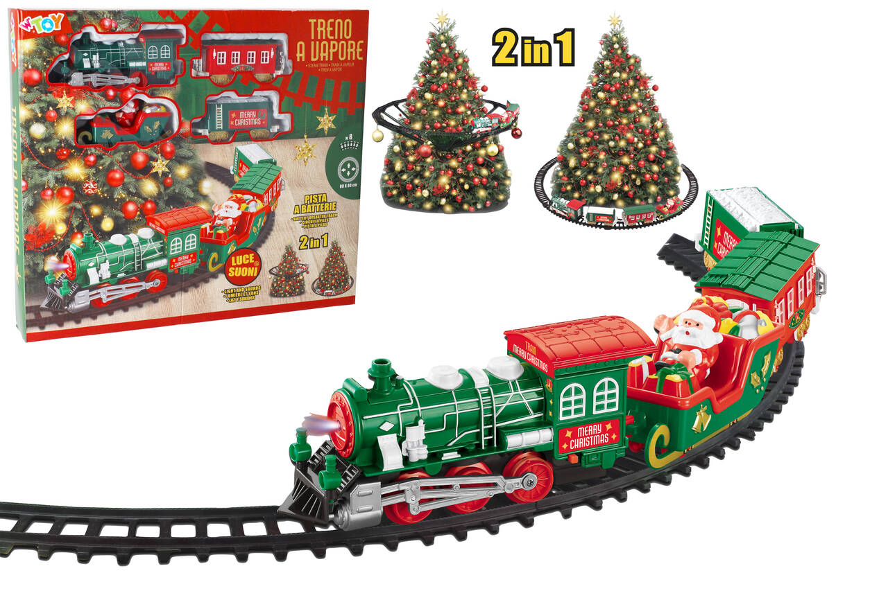 TRENO NATALIZIO B/O C/MUSICA/LUCI X ALBERO NATALE