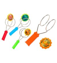 TROTTOLA C/LUCI E LANCIATORE 4COLORI