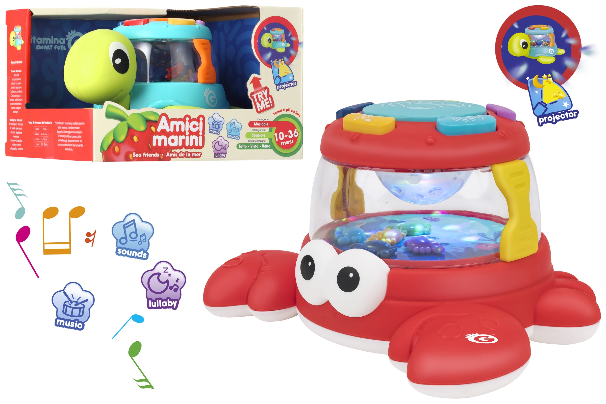 TARTARUGA / GRANCHIO B/O C/LUCI & SUONI TRY ME