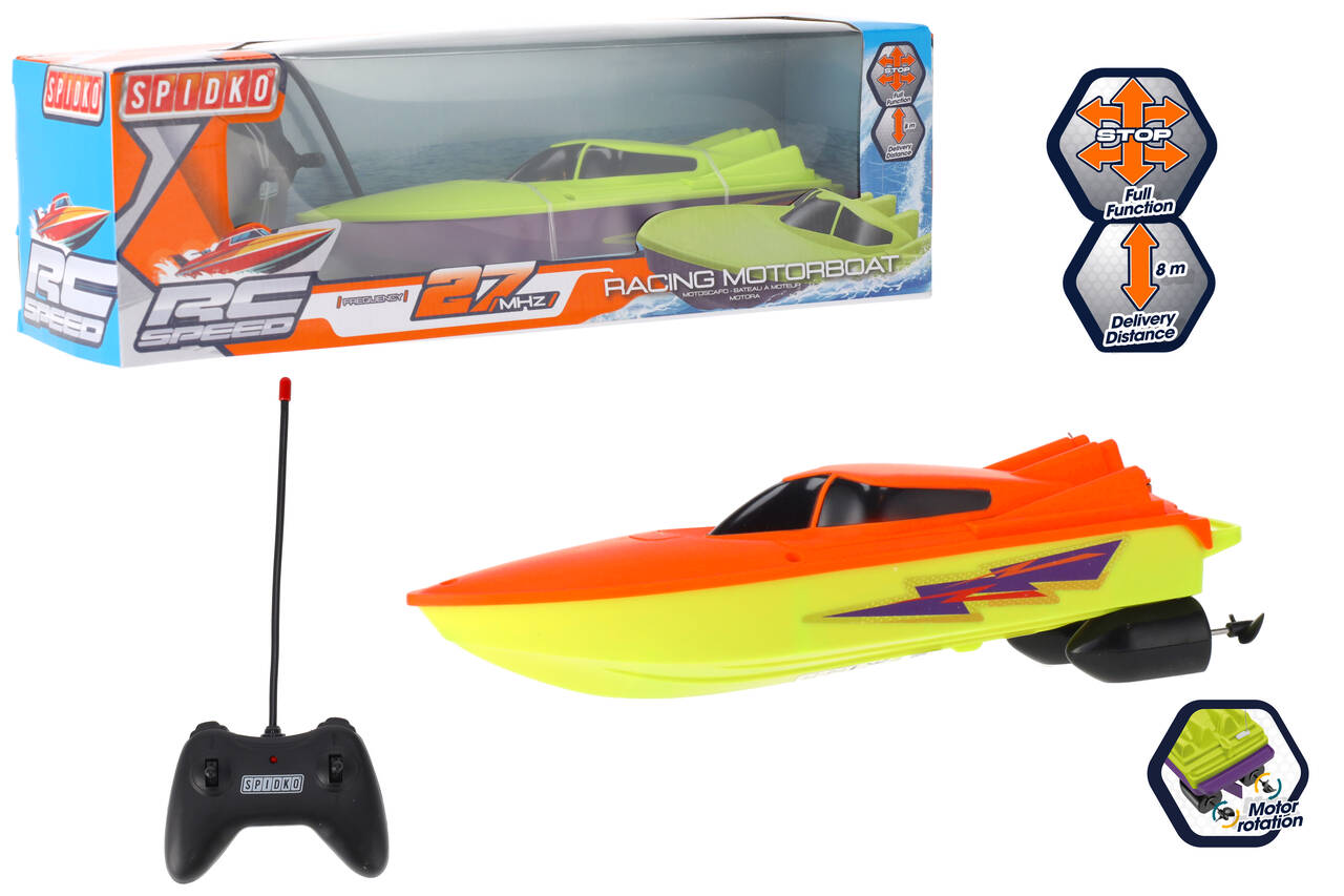 MOTOSCAFO R/C 26CM R/C 27MHZ 2 COL