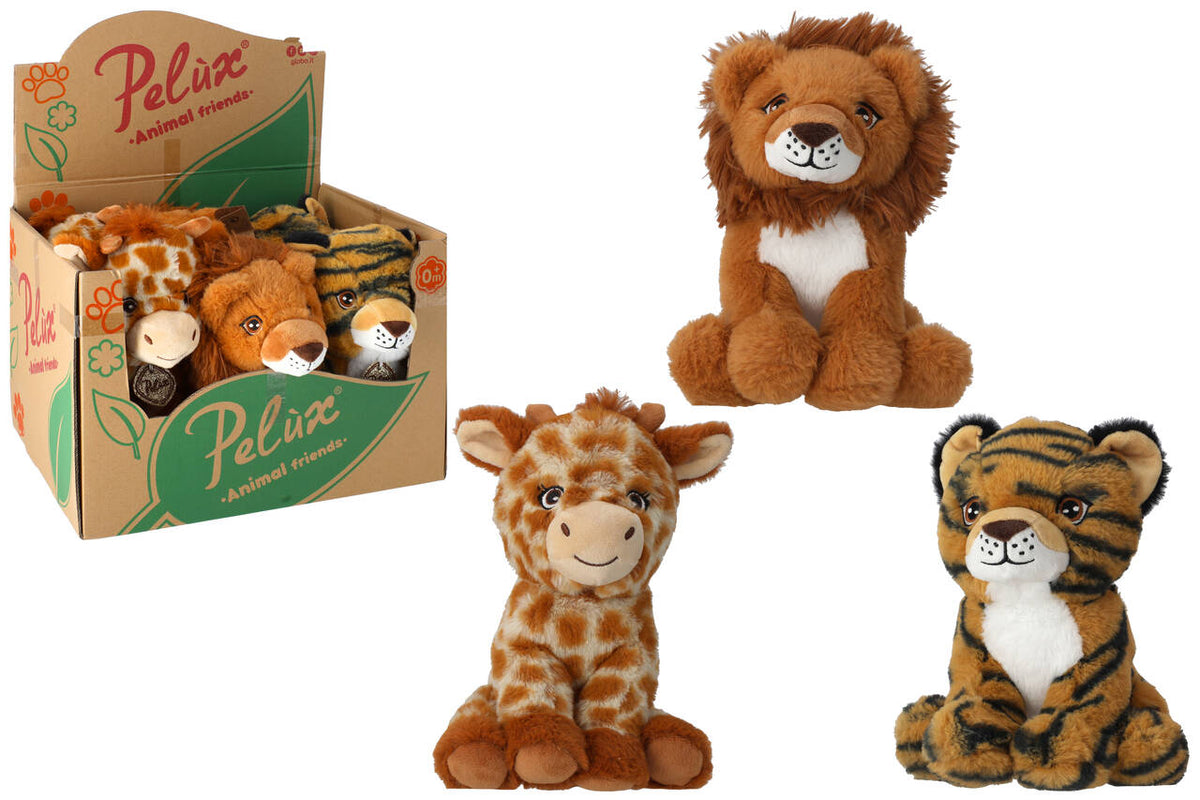 PELUX ANIMALI SELVAGGI 22/24 CM 3 ASS 1 PZ