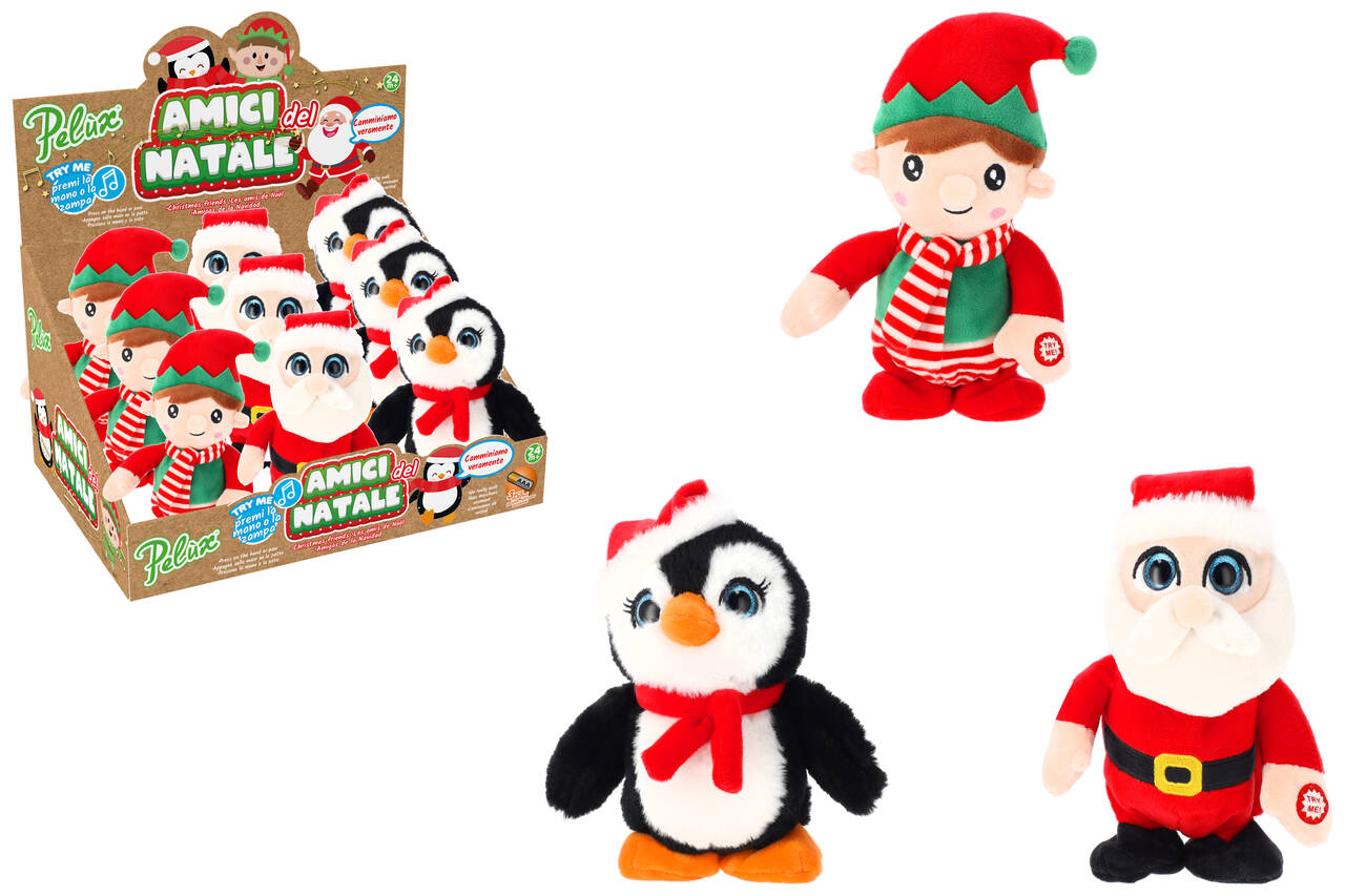 PELUCHE CAMMINANTE NATALE B/O C/MUS 3A 9PZ D/B