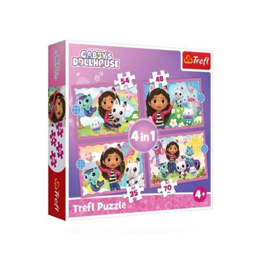 TREFL PUZZLE 4 IN 1 GABBY'S ADVENTURES