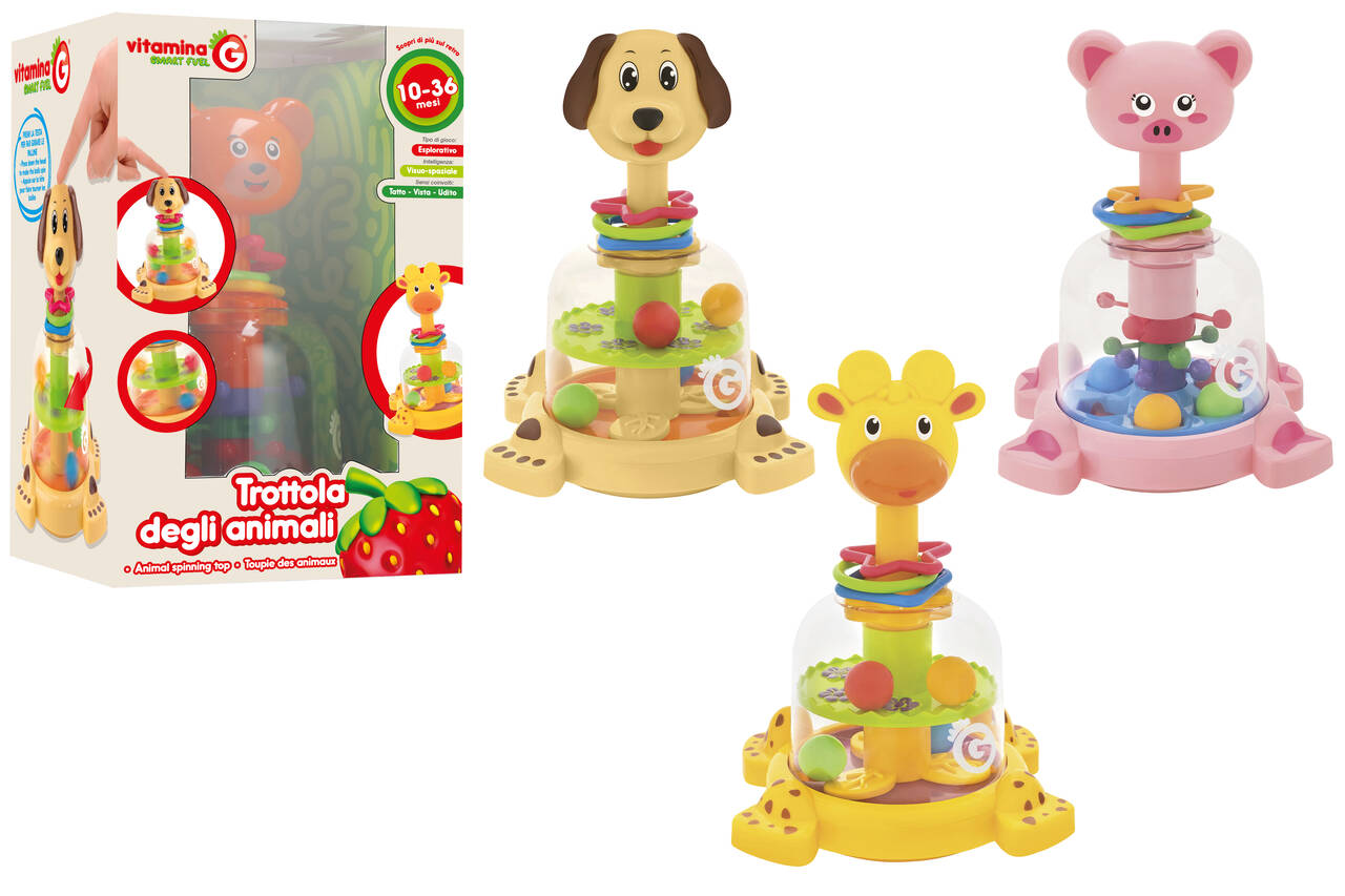 TROTTOLA ANIMALE A FRIZIONE 4 ASS.