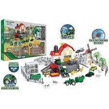 PLAYSET FATTORIA C/ANIMALI E MEZZI RUOTA LIBERA 50PZ