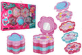 Sbelletti cofanetto trucchi fiore con specchio a 4 livelli