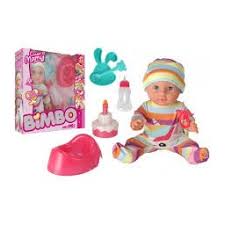 BAMBOLA BEVE/BAGNA CM 35 C/TORTA B/O C/4 ACC