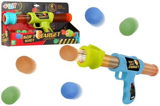 PISTOLA CON 6 PALLINE SPFFICI 2 COL