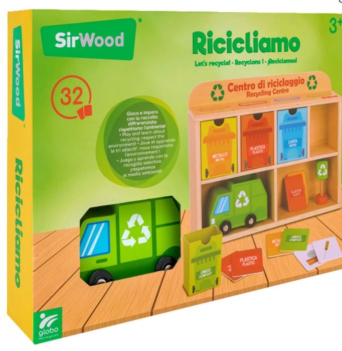 GIOCO IN LEGNO IMPARA LA RACCOLTA DIFFERENZIATA