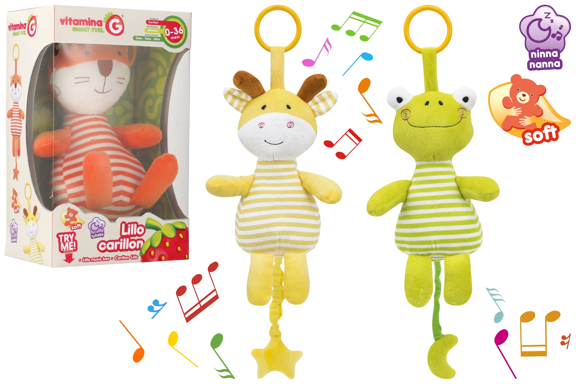 CARILLON MUSICALE ANIMALI 3 ASSORTITI