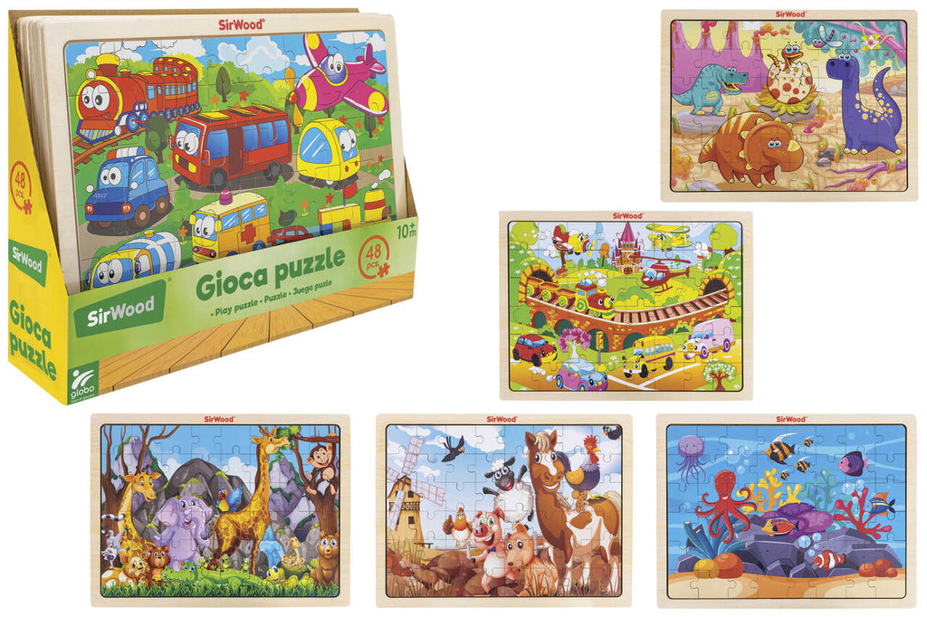 PUZZLE LEGNO 48PZ 40X30 6AS