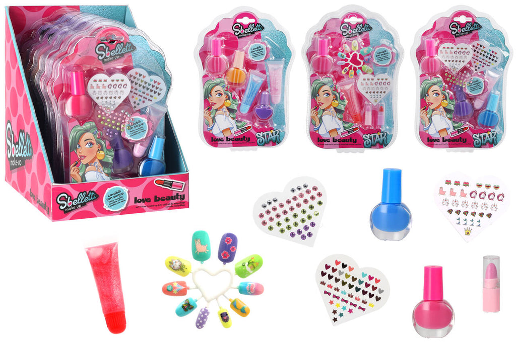 SET TRUCCHI C/ACCESSORI UNGHIE IN 6 PZ D/BOX