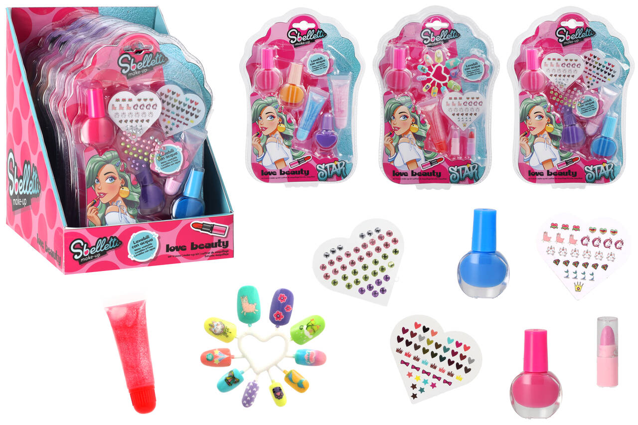 SET TRUCCHI C/ACCESSORI UNGHIE IN 6 PZ D/BOX