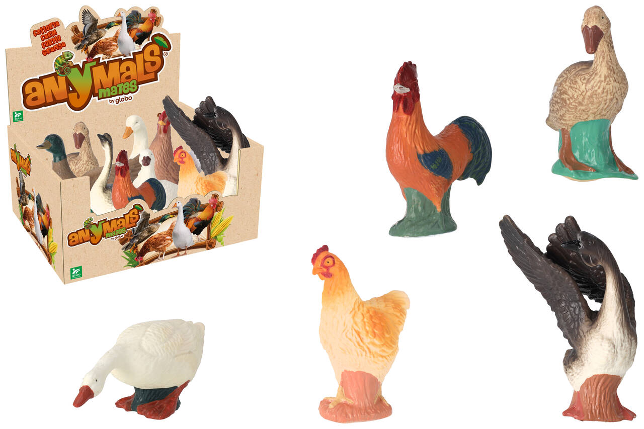 ANIMALI SOF.DA CORTILE 18X19CM 12PZ AS.IN D/BOX