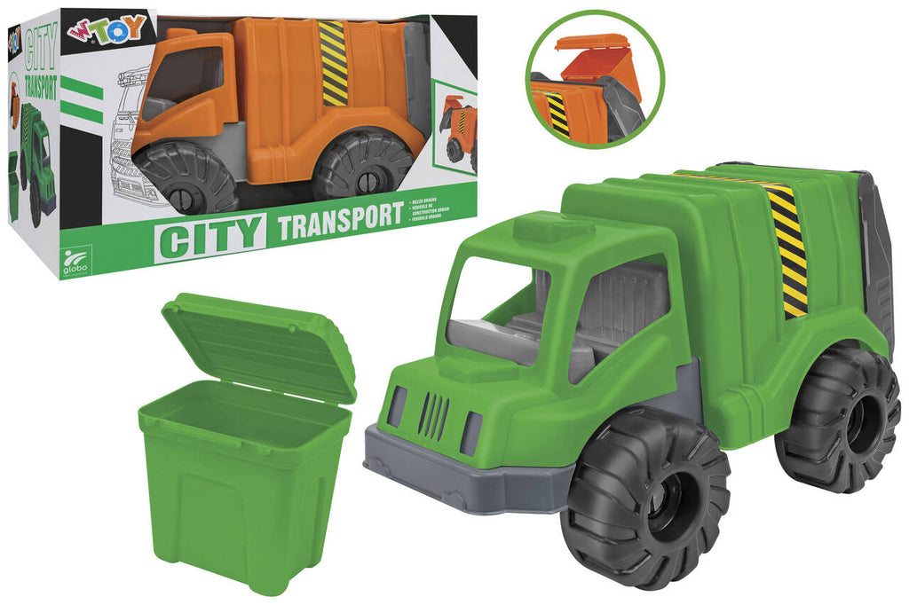 CAMION SPAZZATURA PLASTICA 40CM 2 COL