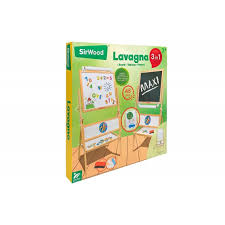 LAVAGNA IN LEGNO 56,5*107*46CM C/CARTA E MAGNETI