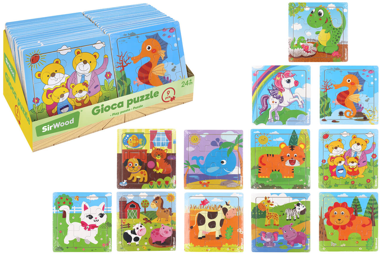 PUZZLE LEGNO 9TESSERE 12ASS