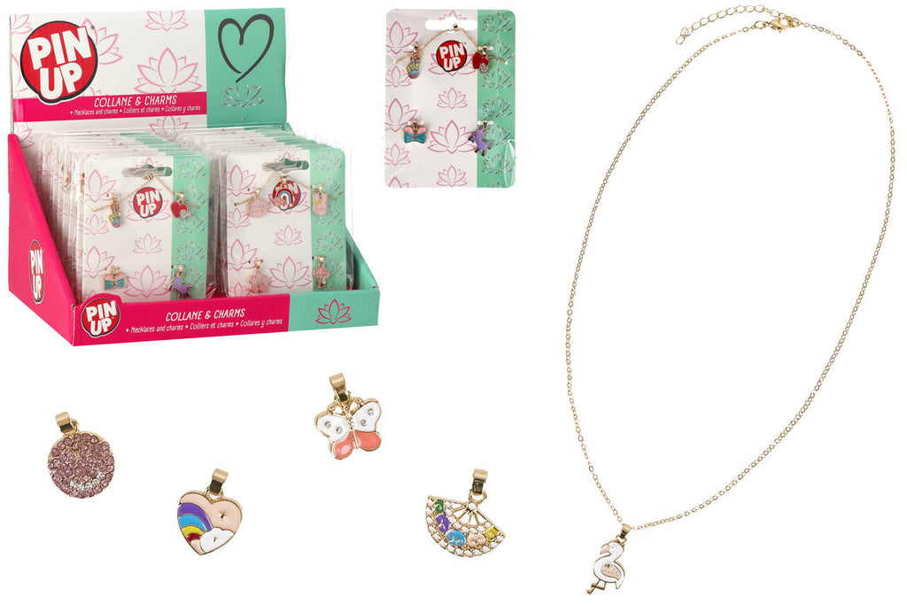 COLLANA C/CHARM + 4CHARMS