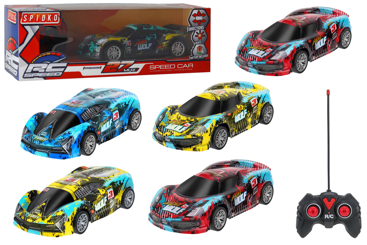 AUTO R/C SPORTC/LUCI 27MHZ 7F 6 COL