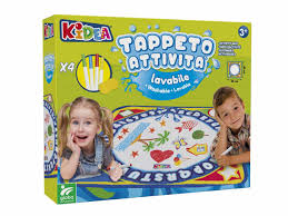 TAPPETINO DA COLORARE LAVABILE 48X48CM C/4PENNAREL