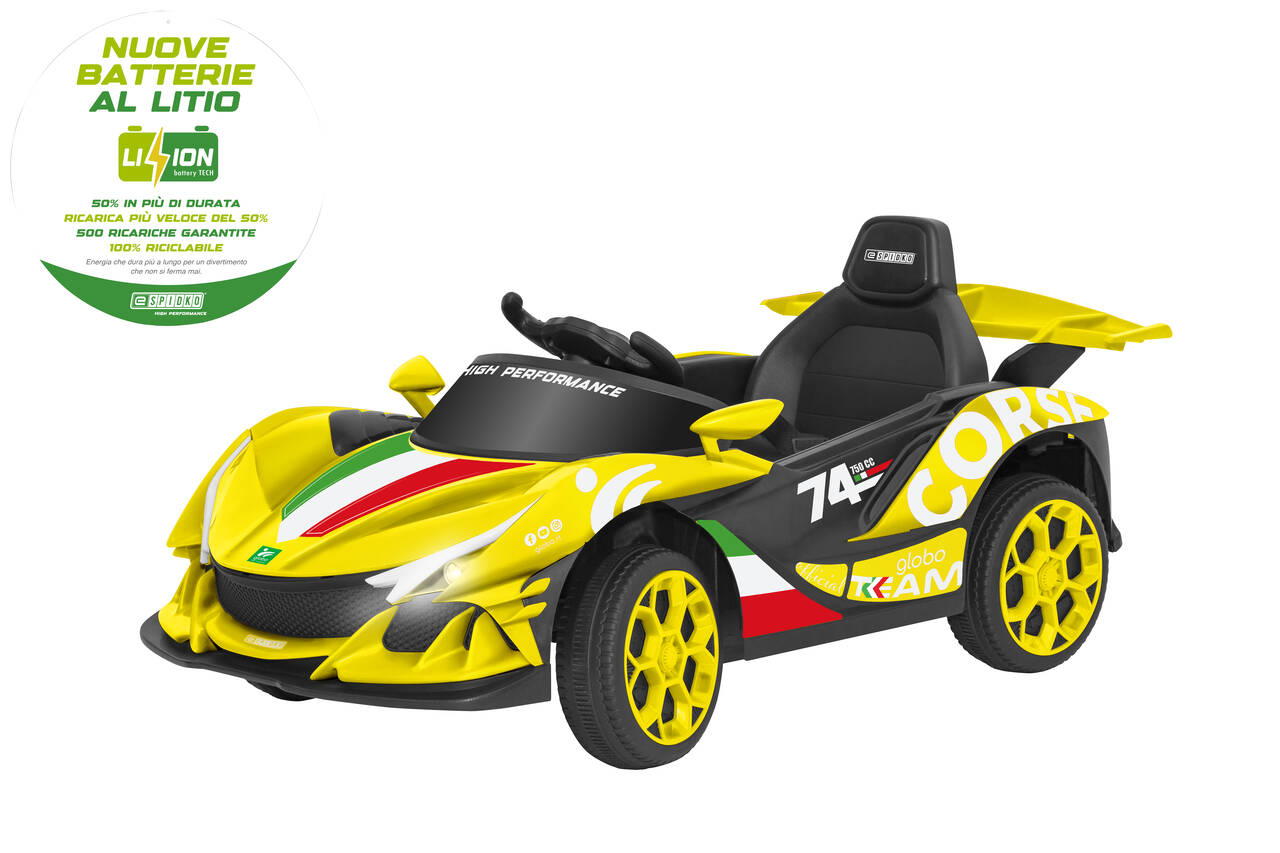 AUTO BT LI-ION 12V 4,5AH 2X25W R/C 2,4GHZ GIALLO