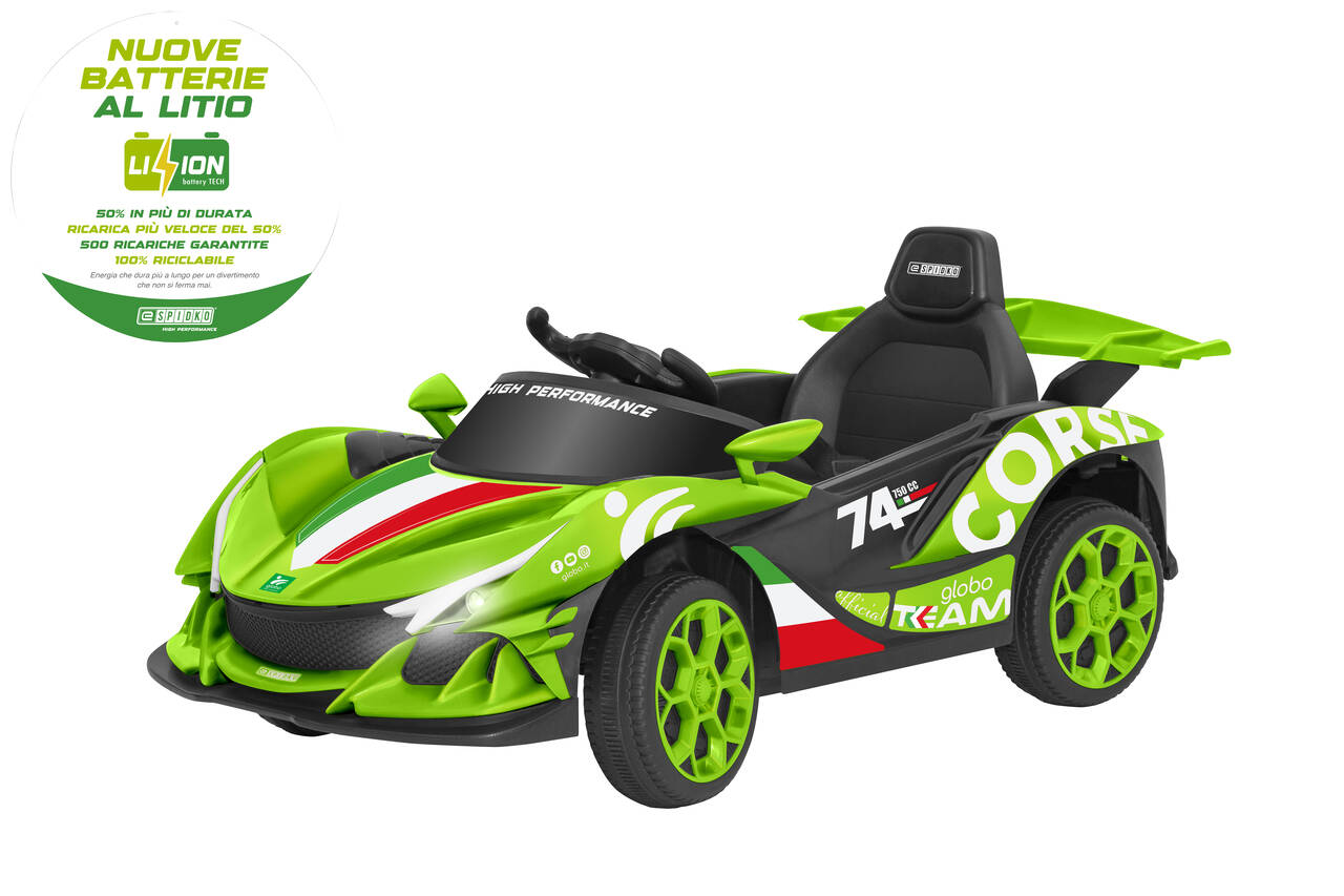 AUTO BT LI-ION 12V 4,5AH 2X25W R/C 2,4GHZ VERDE