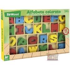 LETTERE ALFABETO IN LEGNO 52 PZ