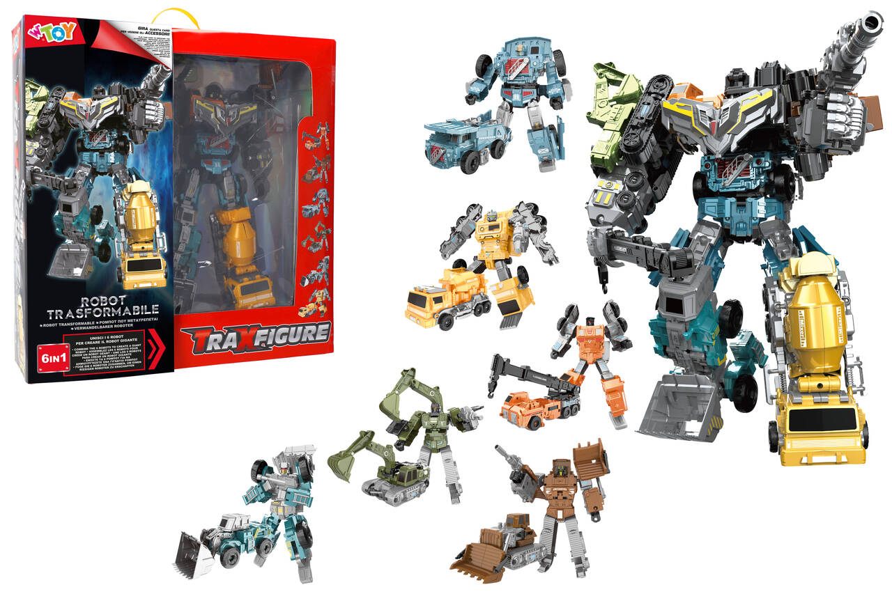TRAXFIGURE 6 IN 1 ROBOT>VEICOLI C/ACC