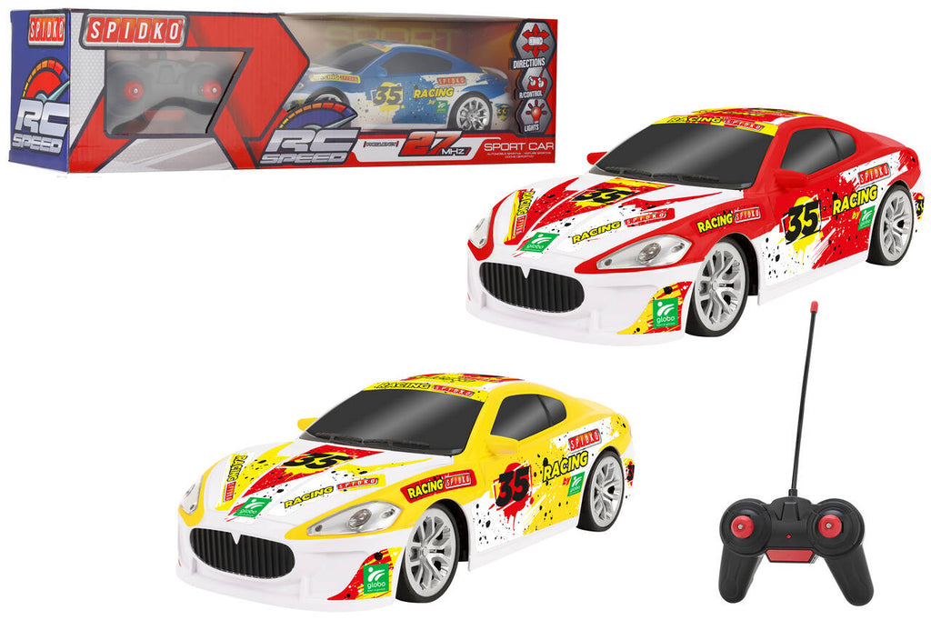 R/C AUTO DA CORSA 7FUNZ. C/LUCI SC1:16 27Mhz 3COL.