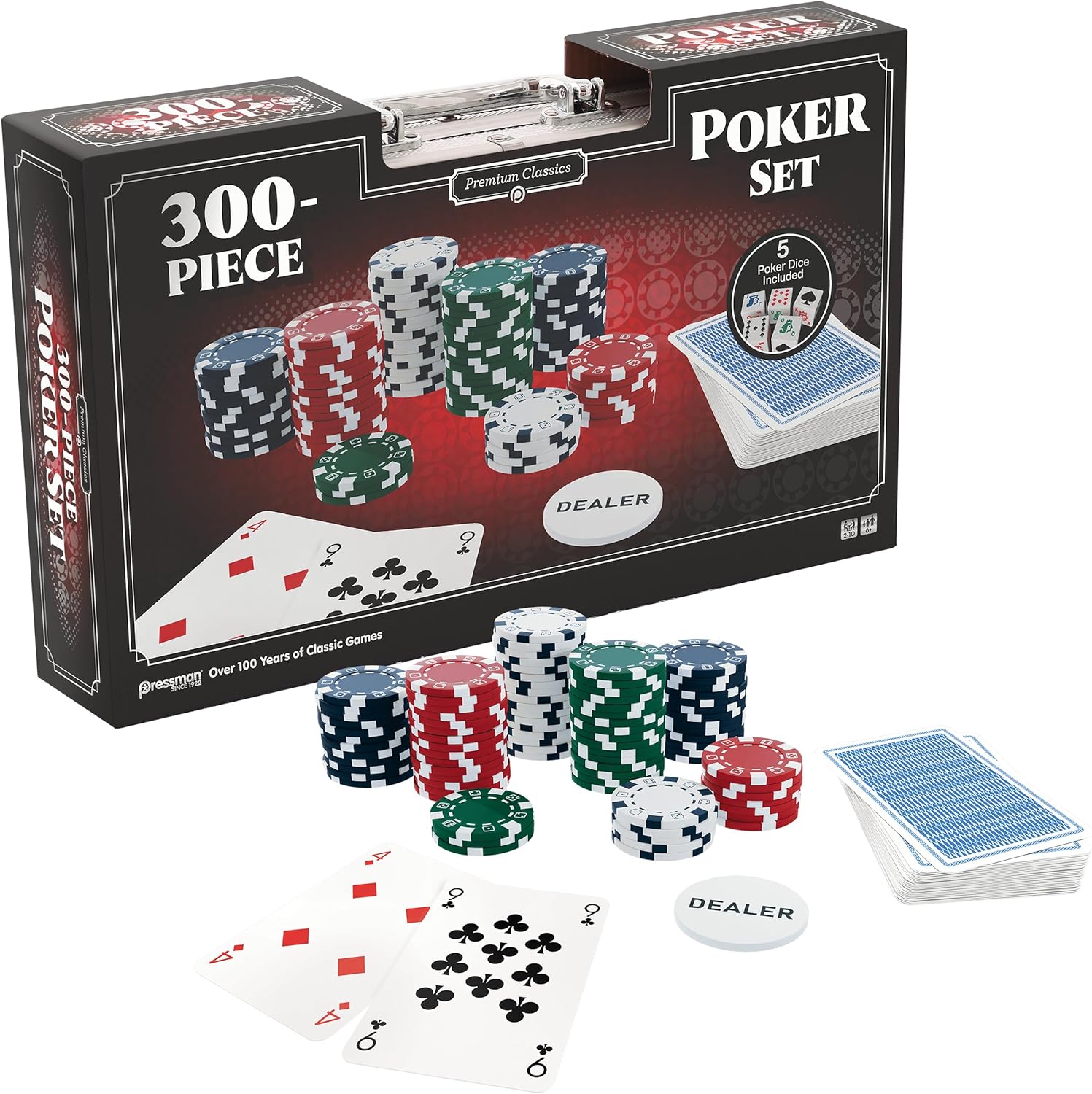 CASSETTA DA POKER : SET 300 CHIPS