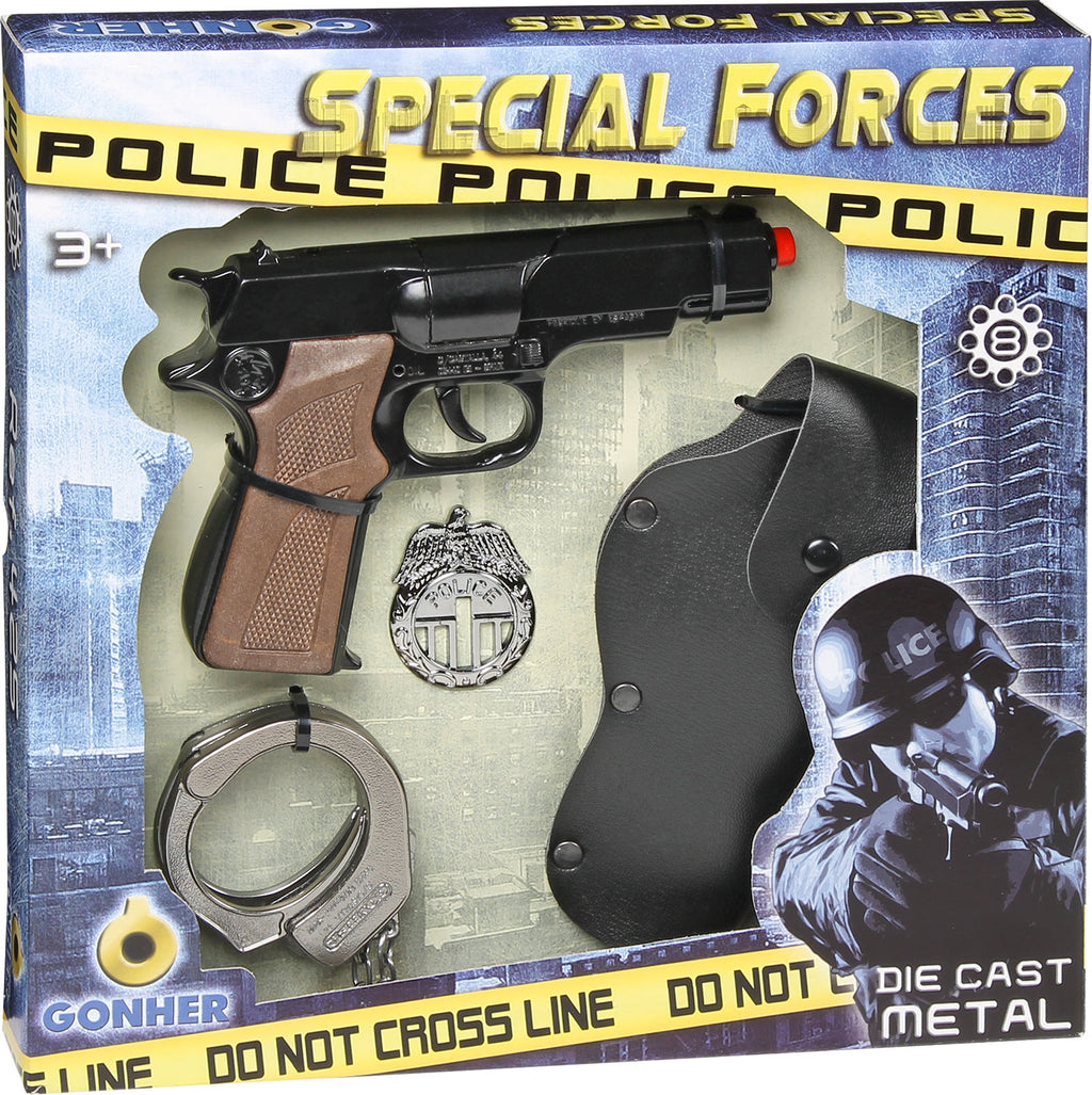 SET FONDINA PISTOLA  8COLPI E MANETTE