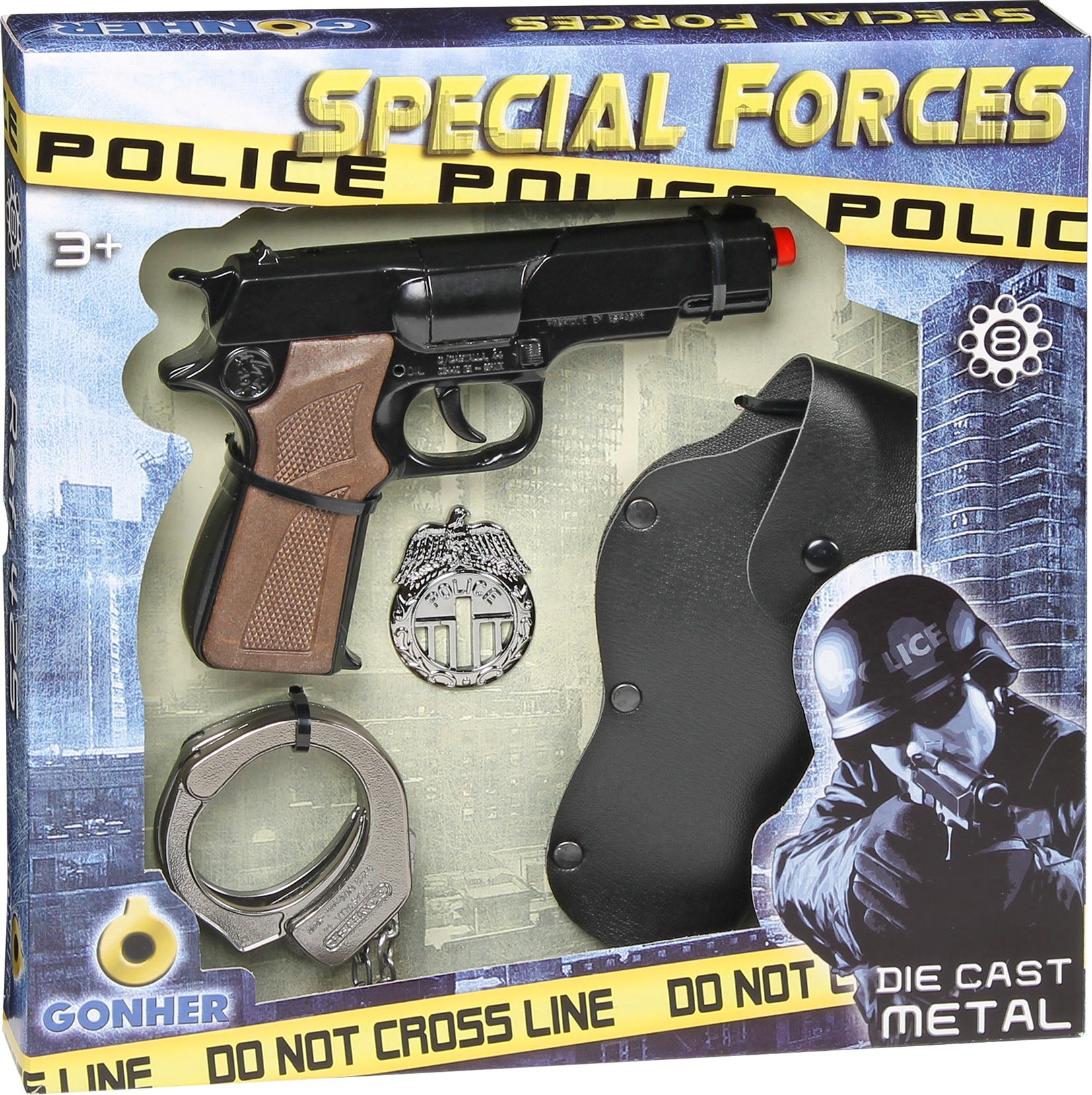 SET FONDINA PISTOLA  8COLPI E MANETTE