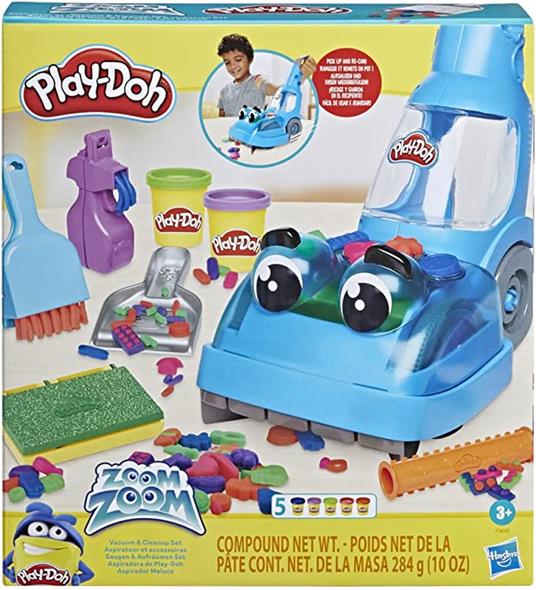 Play-Doh – L'Aspiratutto di Play-Doh, playset con 5 vasetti di pasta da modellare atossica