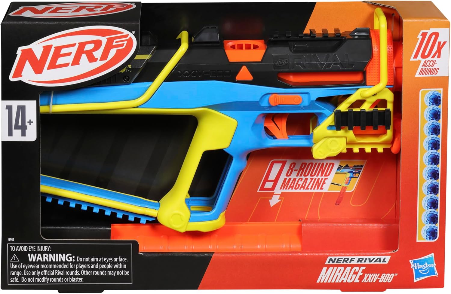 Nerf Rival Mirage XXIV-800 Blaster, 10 Nerf Rival Accu-Rounds