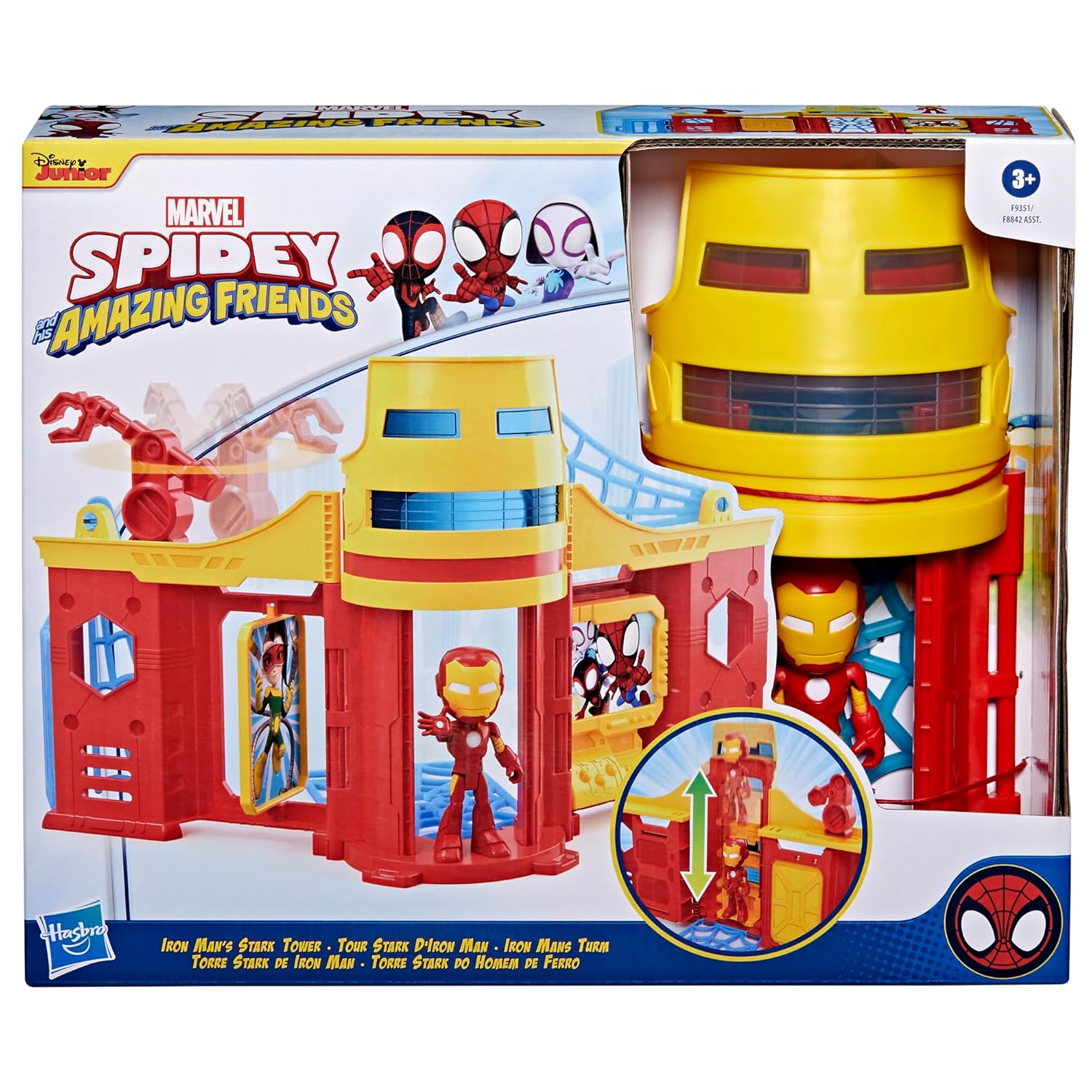 Stark Tower con Action Figure Giocattolo del Supereroe Iron Man