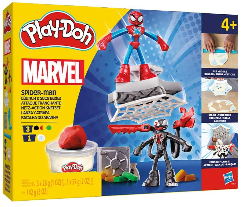 PLAYDOH SPIDERMAN LAUNCH E SLICE BATTLE